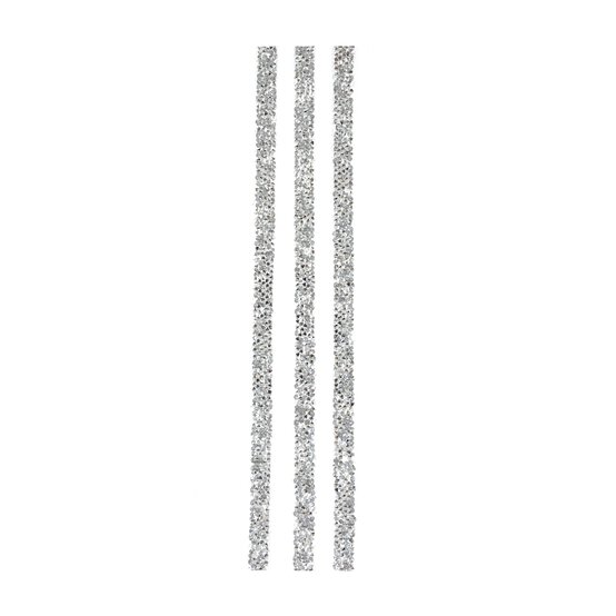 Silver Adhesive Gem Strips 3 Pack