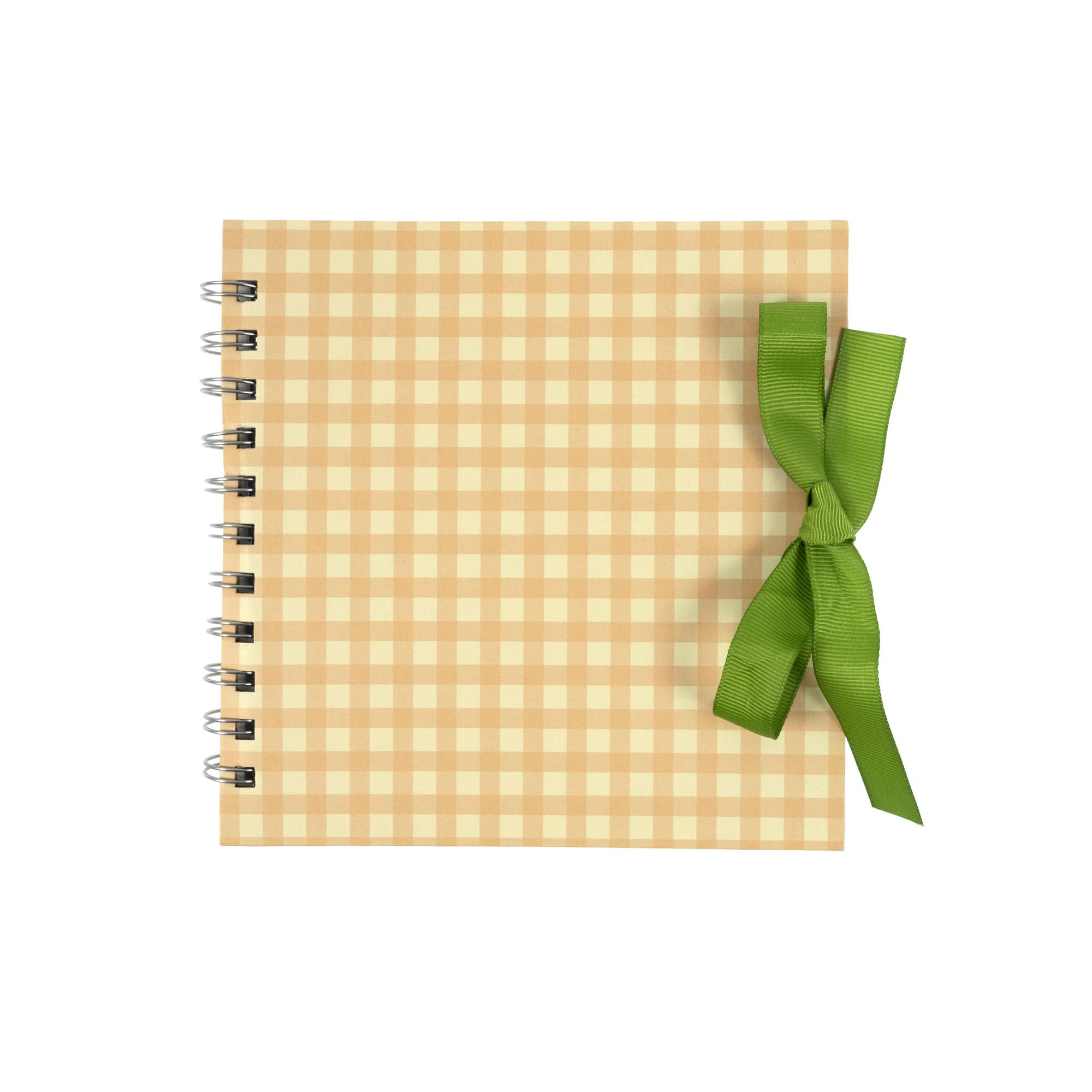 Spiral Bound Gingham Scrapbook 6 x 6 Inches