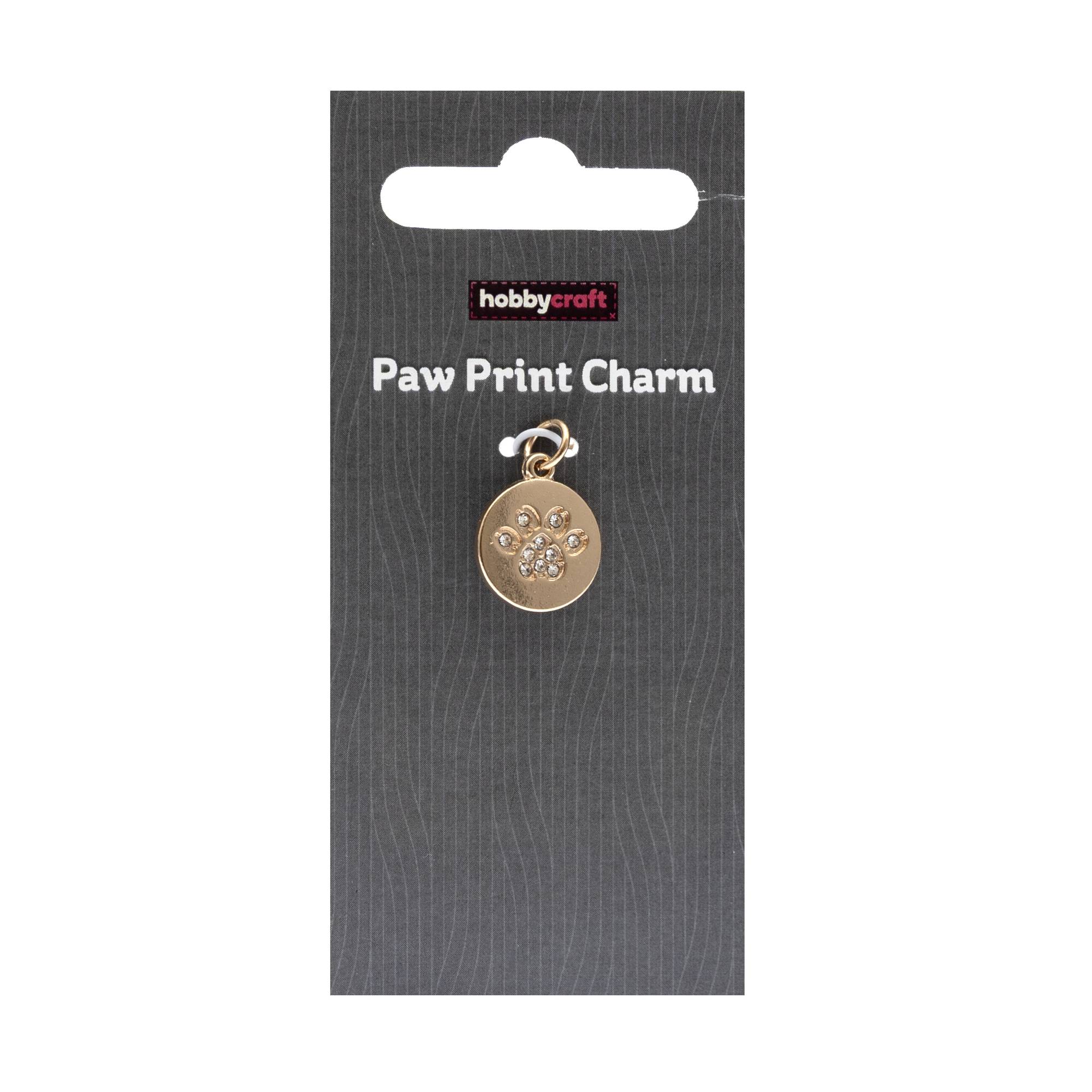 Gold Paw Print Charm