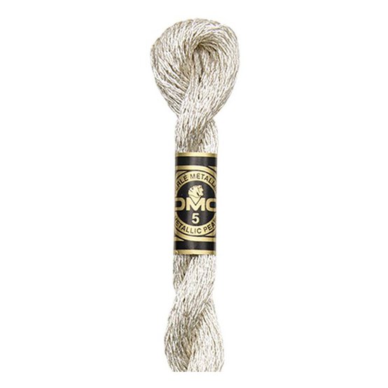 DMC Silver Metallic Cotton Pearl Thread Size 5 25m (5283)