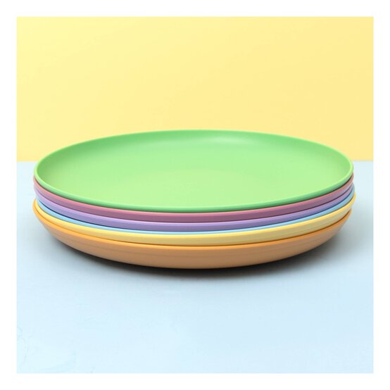 Pastel Plastic Plates 6 Pack
