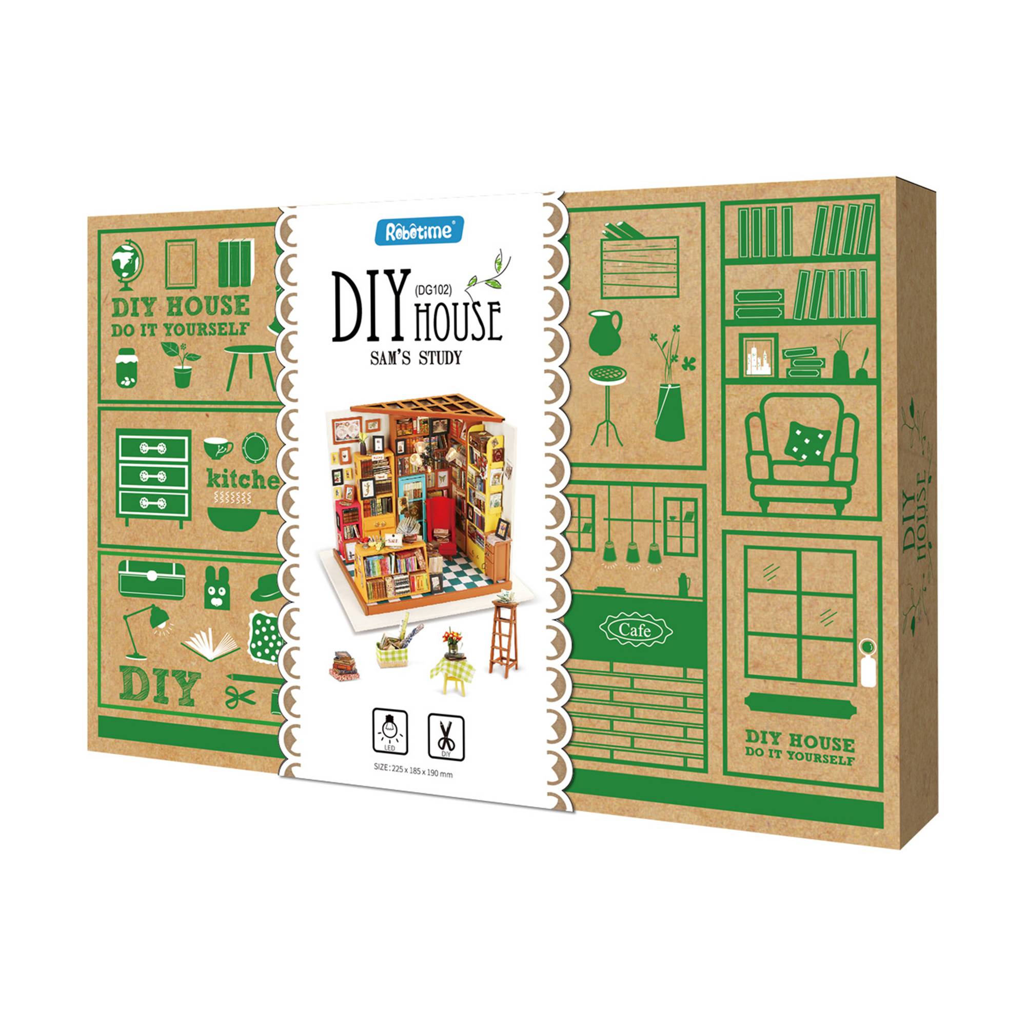 Rolife Sam’s Study Miniature House Kit