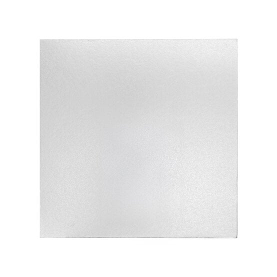 Silver Square Double Thick Card Cake Board 10 Inches