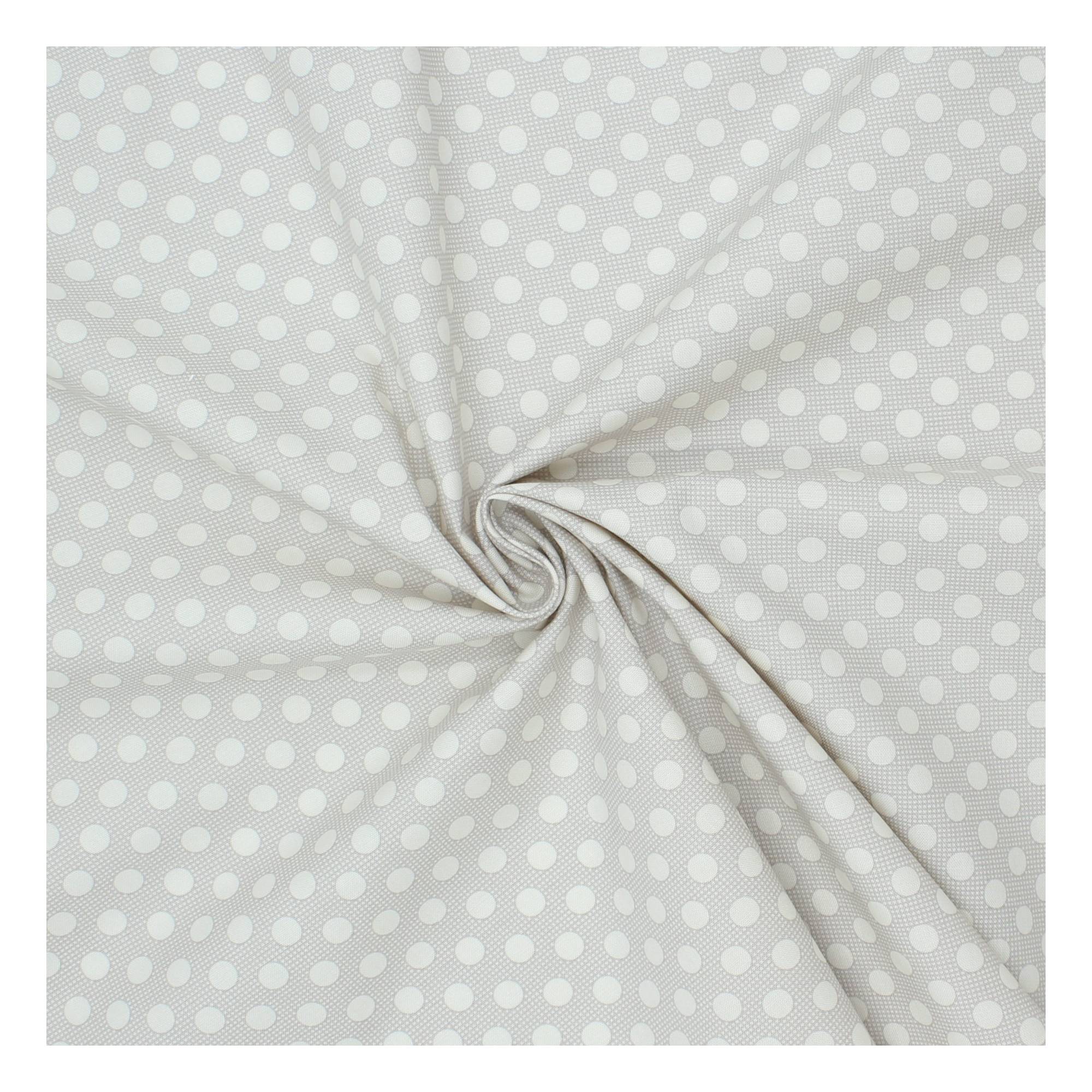 Light Grey Medium Dot Cotton Fabric?by the Metre