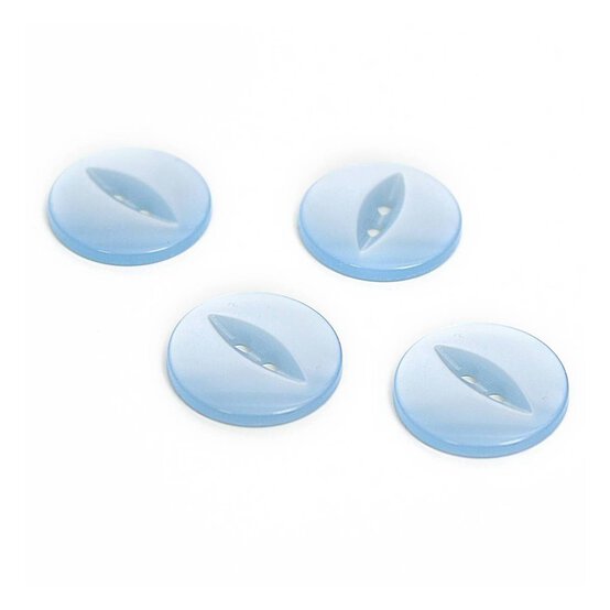 HemlineBaby Blue Basic Fish Eye Button 4 Pack