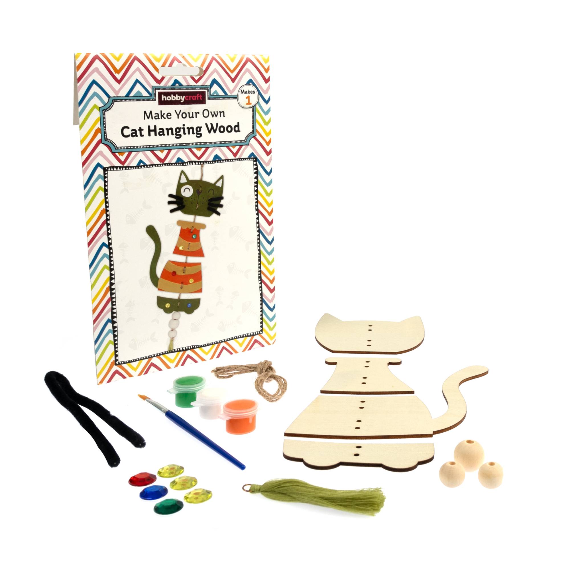 Make Your Own Hanging Wood Cat Kit