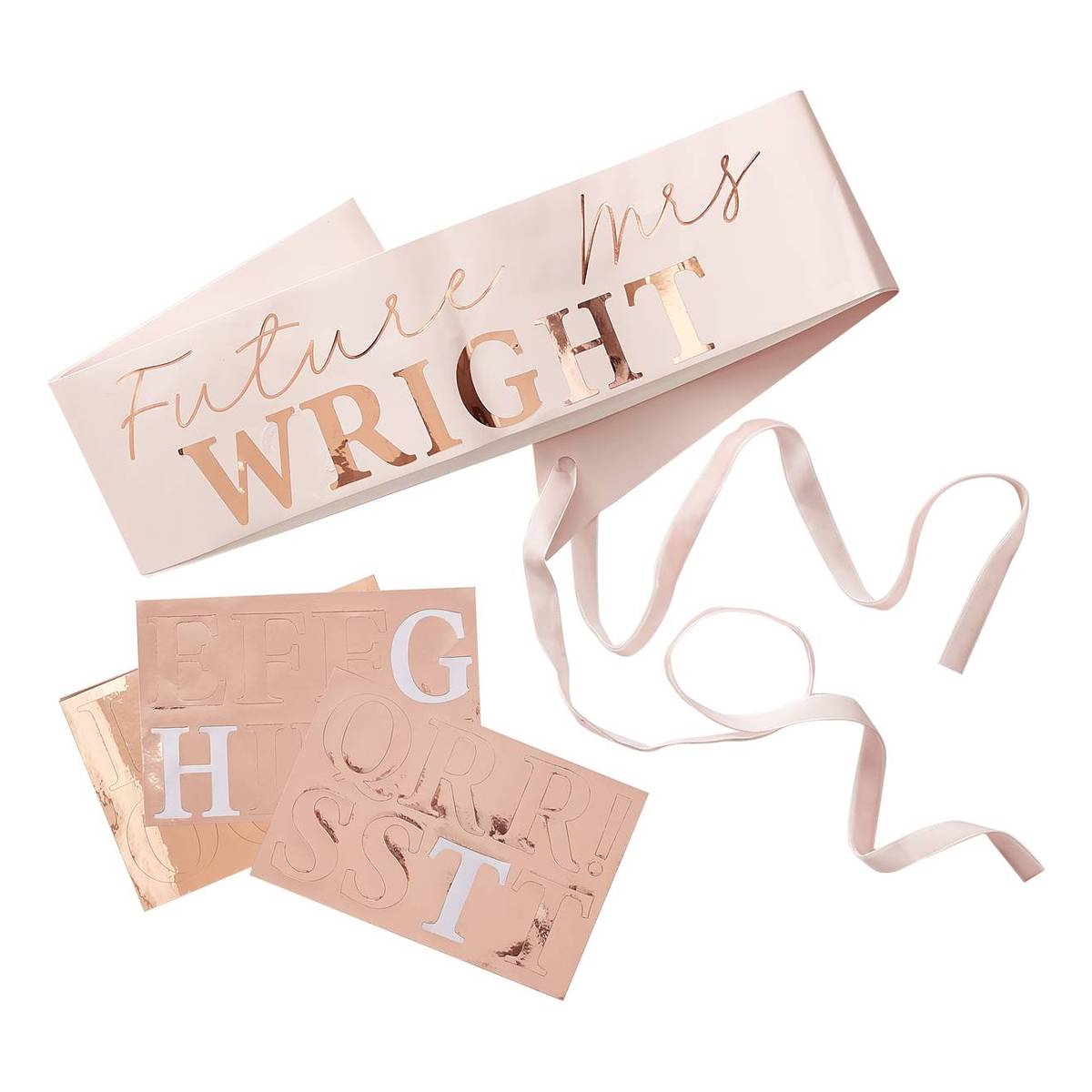 Ginger Ray Customisable Rose Gold Bride Sash