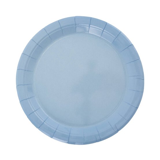 Pastel Blue Paper Plates 8 Pack