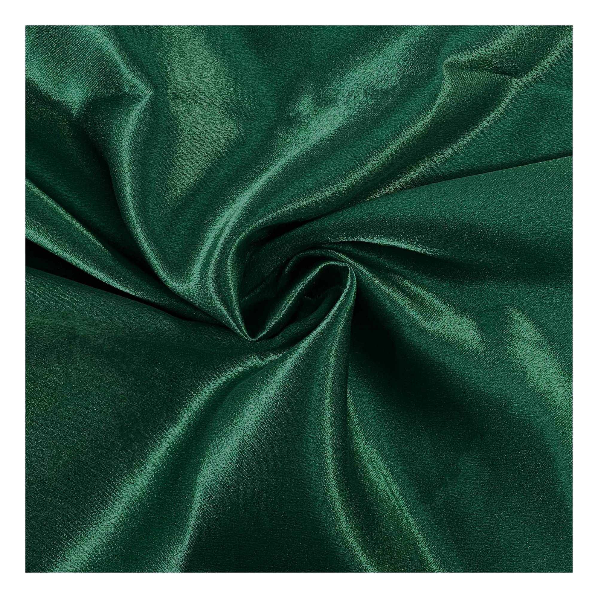 Dark Green Crepe Satin Fabric by the Metre