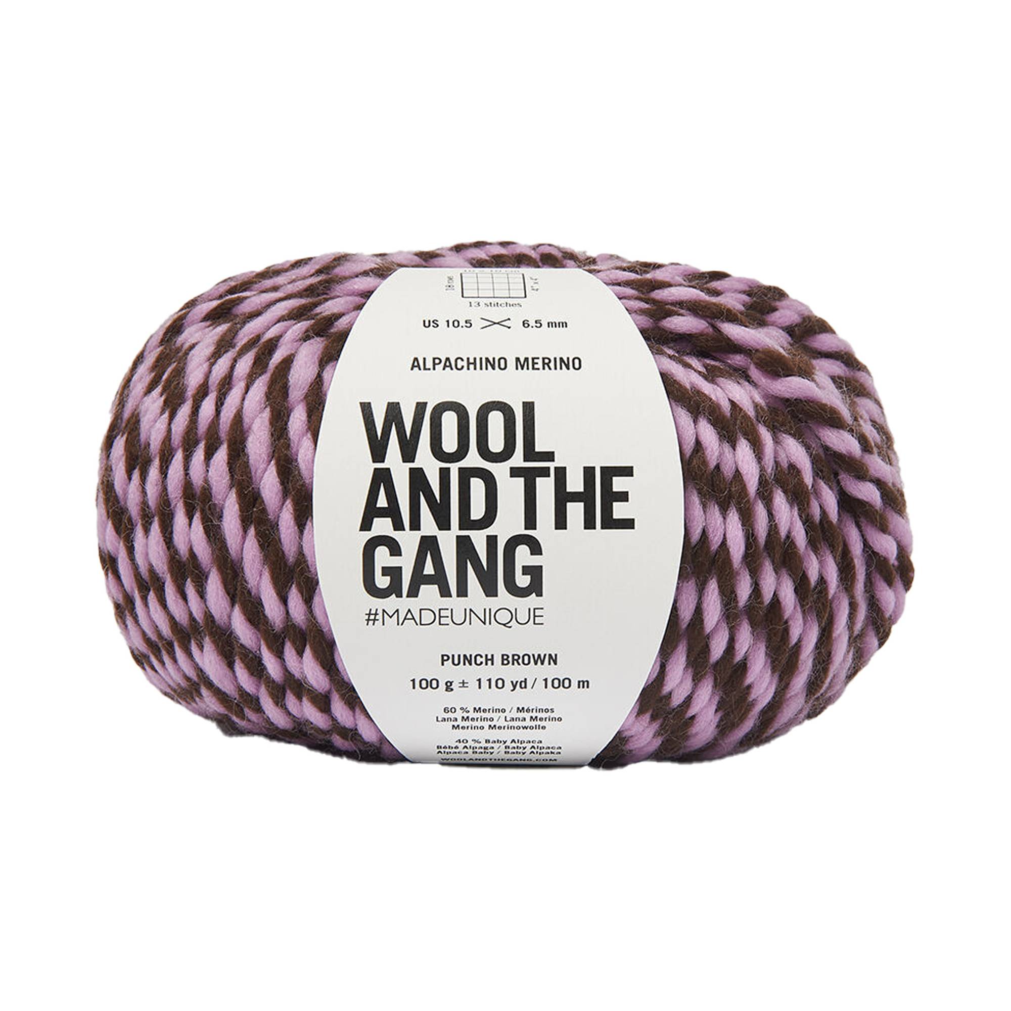 Wool and the Gang Punch Brown Alpachino Merino Twist 100g