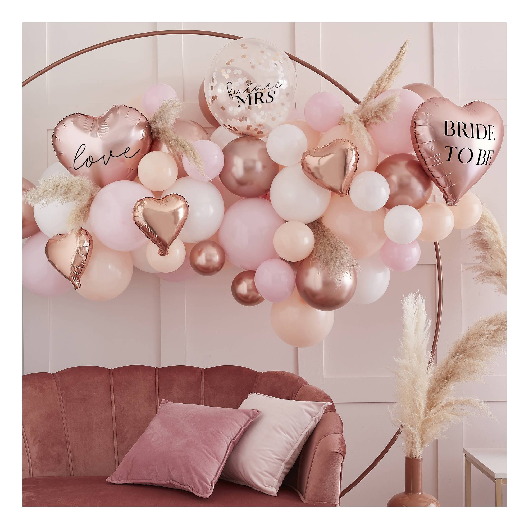 Ginger Ray Rose Gold Hen Party Balloon Arch Kit