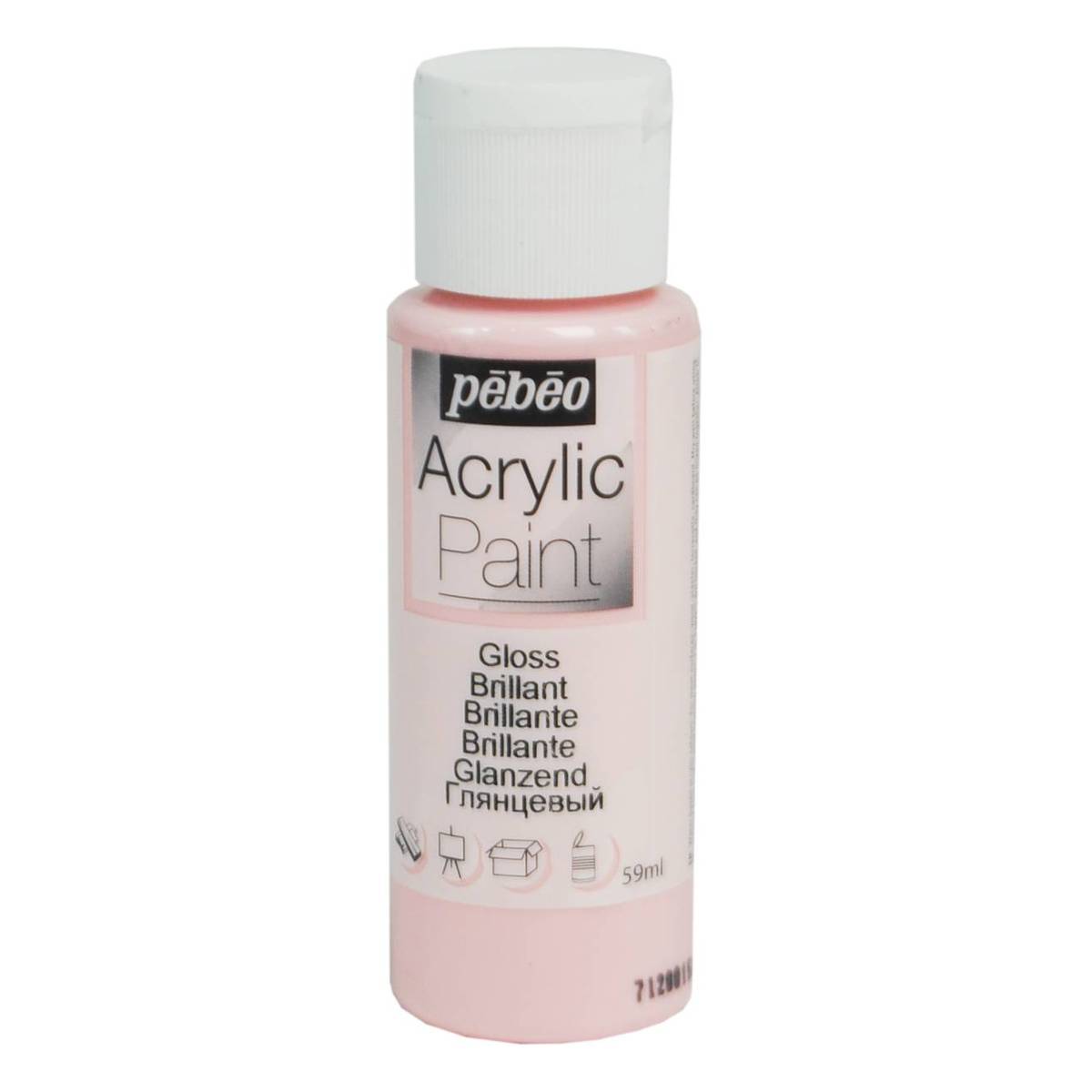 Pebeo Sugar Pink Gloss Acrylic Craft Paint 59ml