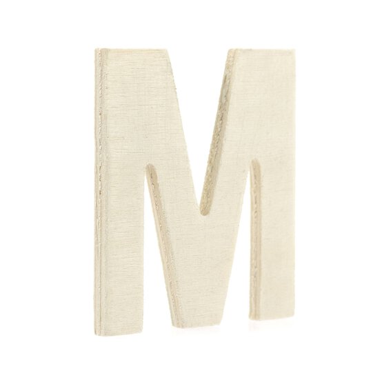 Small Wooden Letter M 6.5cm