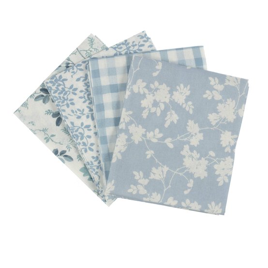 Laura Ashley Blue Blossom Hideaway Fat Quarters 4 Pack