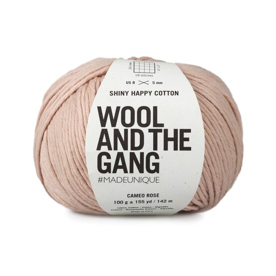 Wool and the Gang Cameo Rose Shiny Happy Cotton 100g