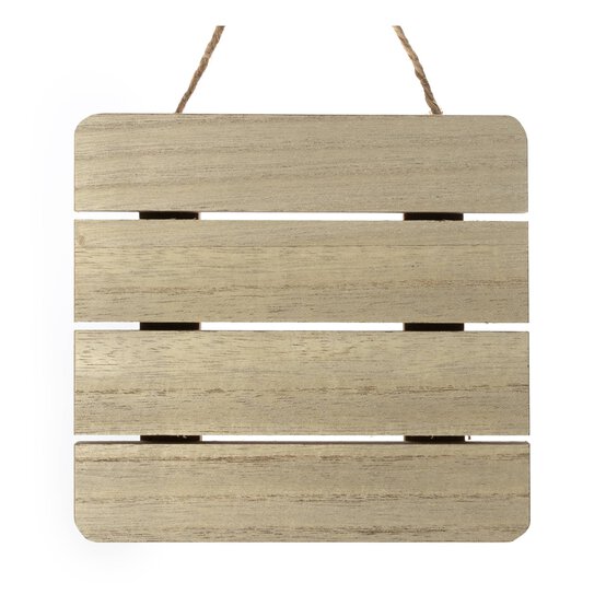 Square Wooden Wall Plaque 15cm