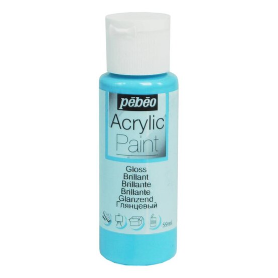 Pebeo Island Blue Gloss Acrylic Craft Paint 59ml