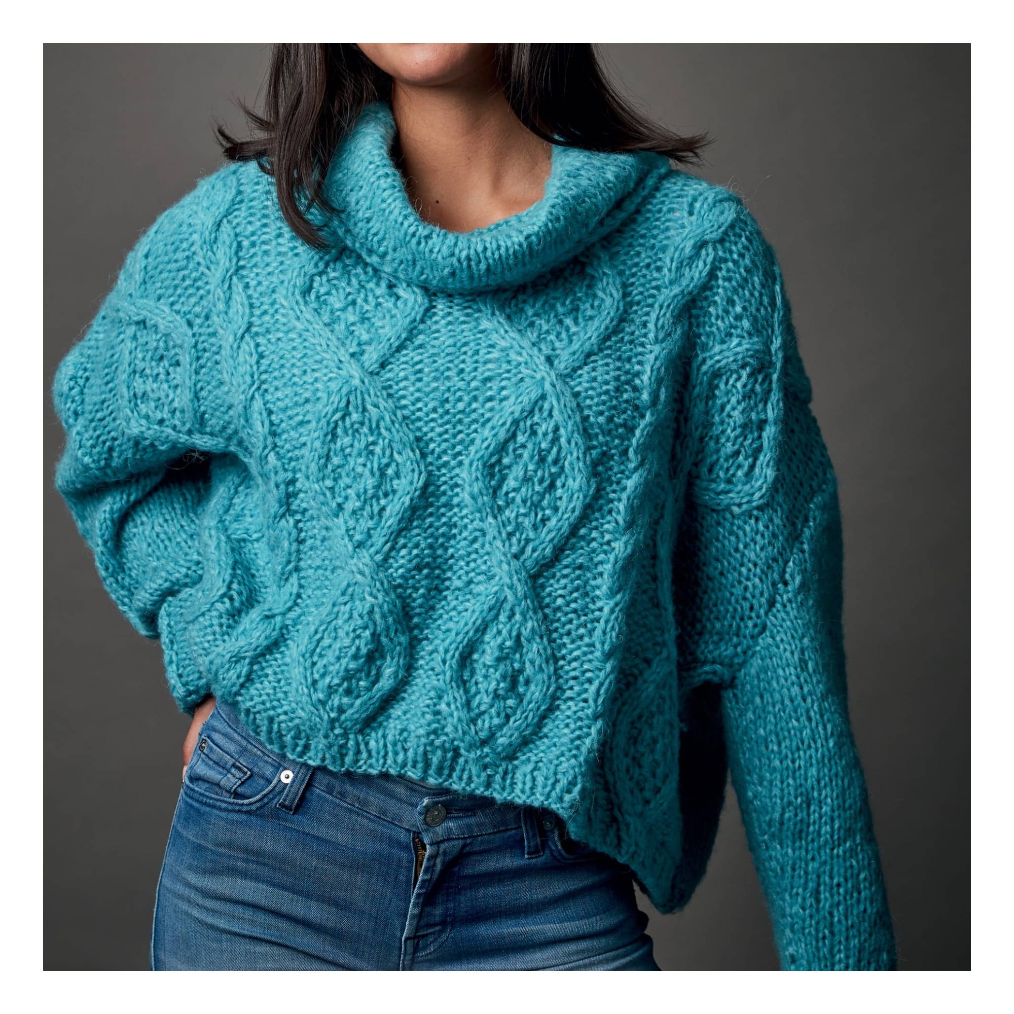 Knitcraft Cropped Cable Jumper Digital Pattern 0204