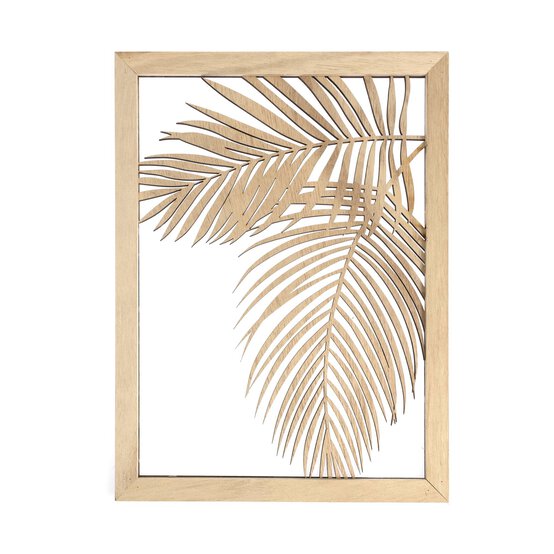 Palm Wooden Cut-Out Wall Decoration 30cm x 40cm