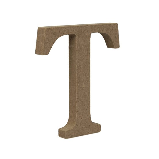 MDF Wooden Letter T 8cm