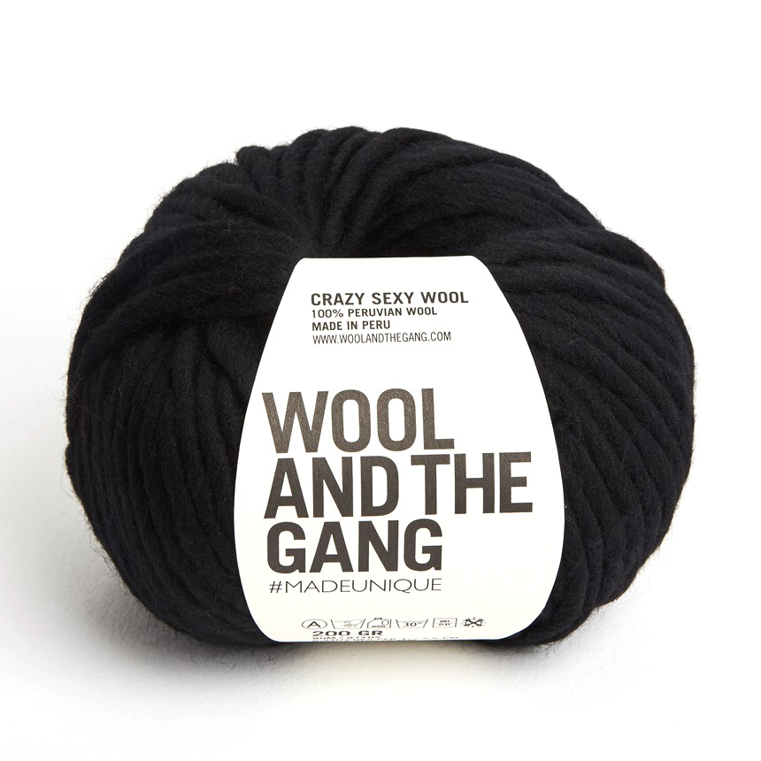 Wool and the Gang Space Black Crazy Sexy Wool 200g