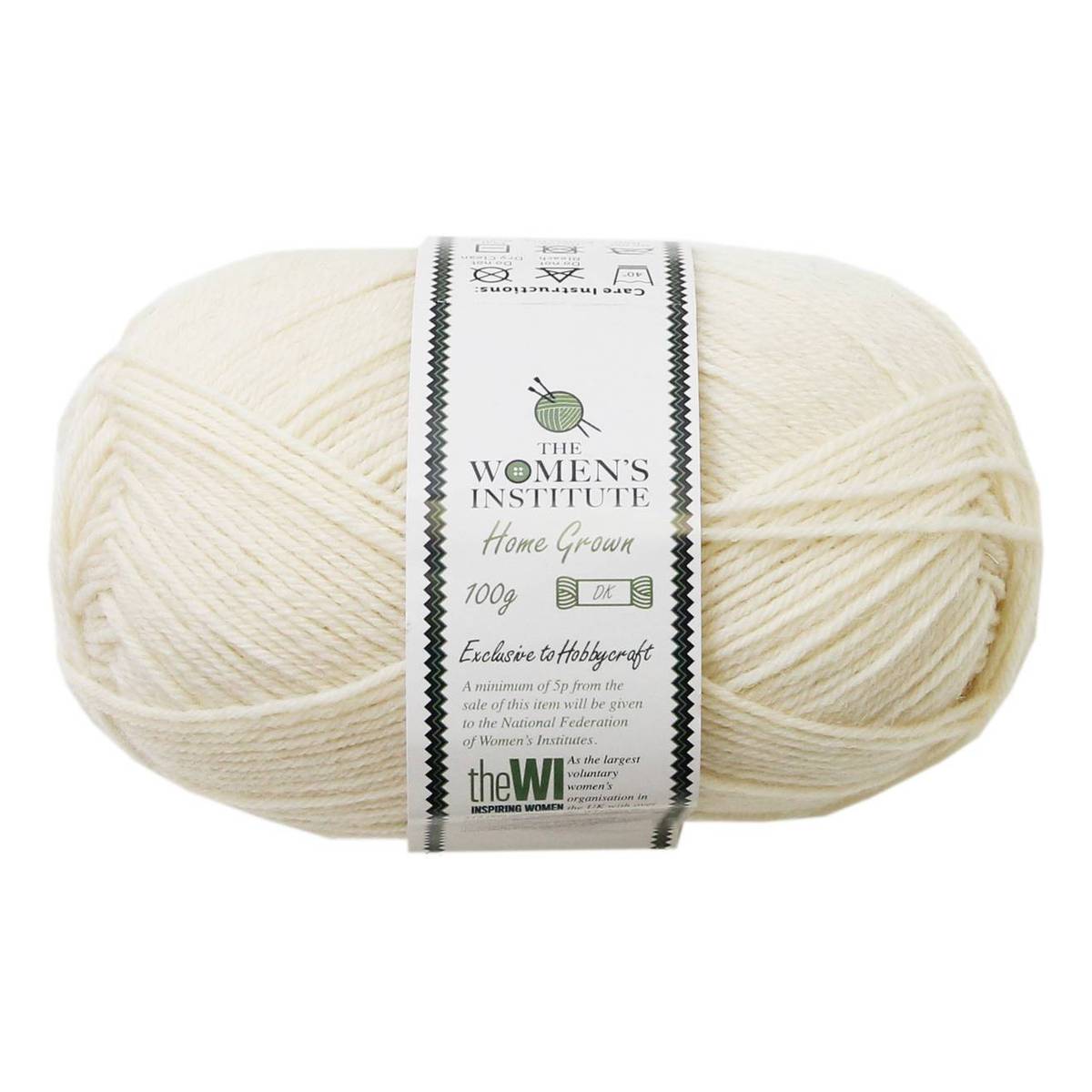 Women's Institute Ecru Home Grown DK Yarn 100g