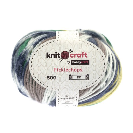 Knitcraft Denim Multi Picklechops DK Yarn 50g