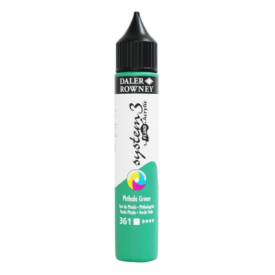 Daler-Rowney System3 Phthalo Green Fluid Acrylic 29.5ml (361)