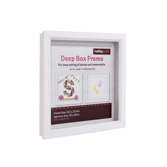 White Deep Box Frame 20cm x 20cm