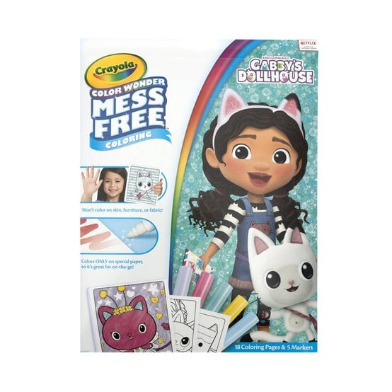 Crayola Gabby’s Dollhouse Color Wonder Colouring Set