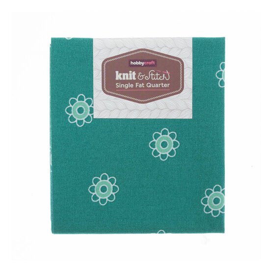 Green Flower Single Cotton Fat Quarter