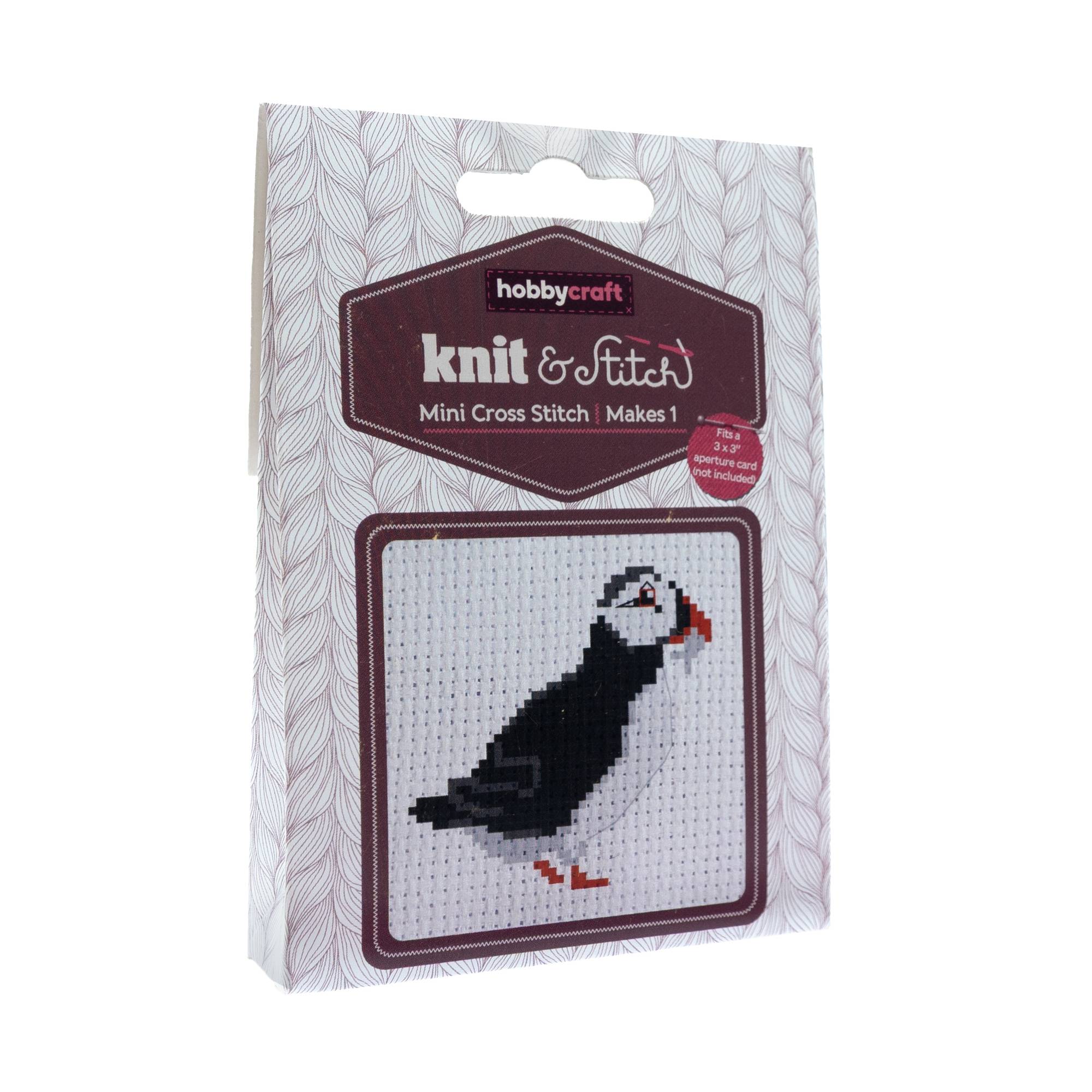 Mini Puffin Cross Stitch Kit