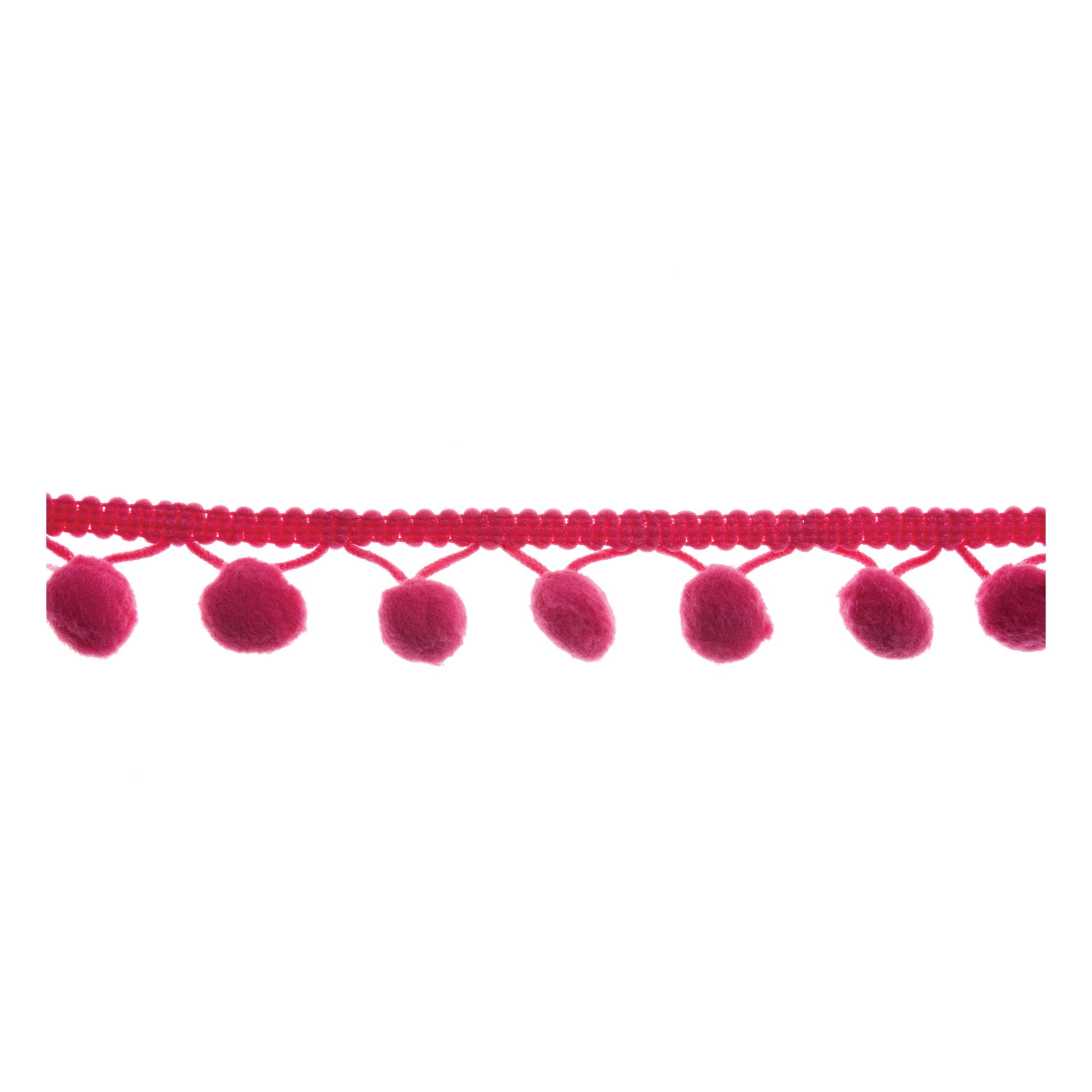 Cerise 20mm Pom Pom Trim by the Metre