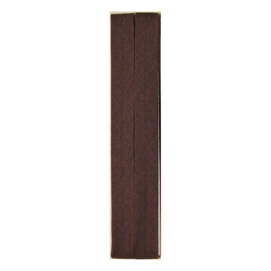 Brown Poly Cotton Bias Binding 12mm x 2.5m
