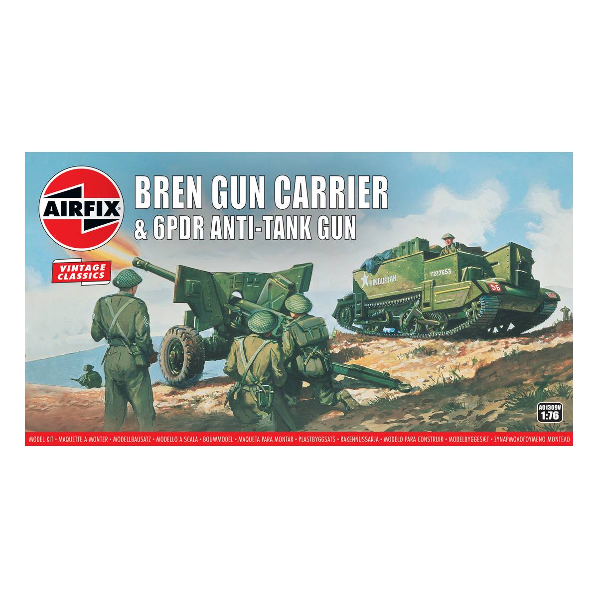 Airfix Bren Gun Carrier and 6PDR Anti-Tank Gun Model Kit 1:76
