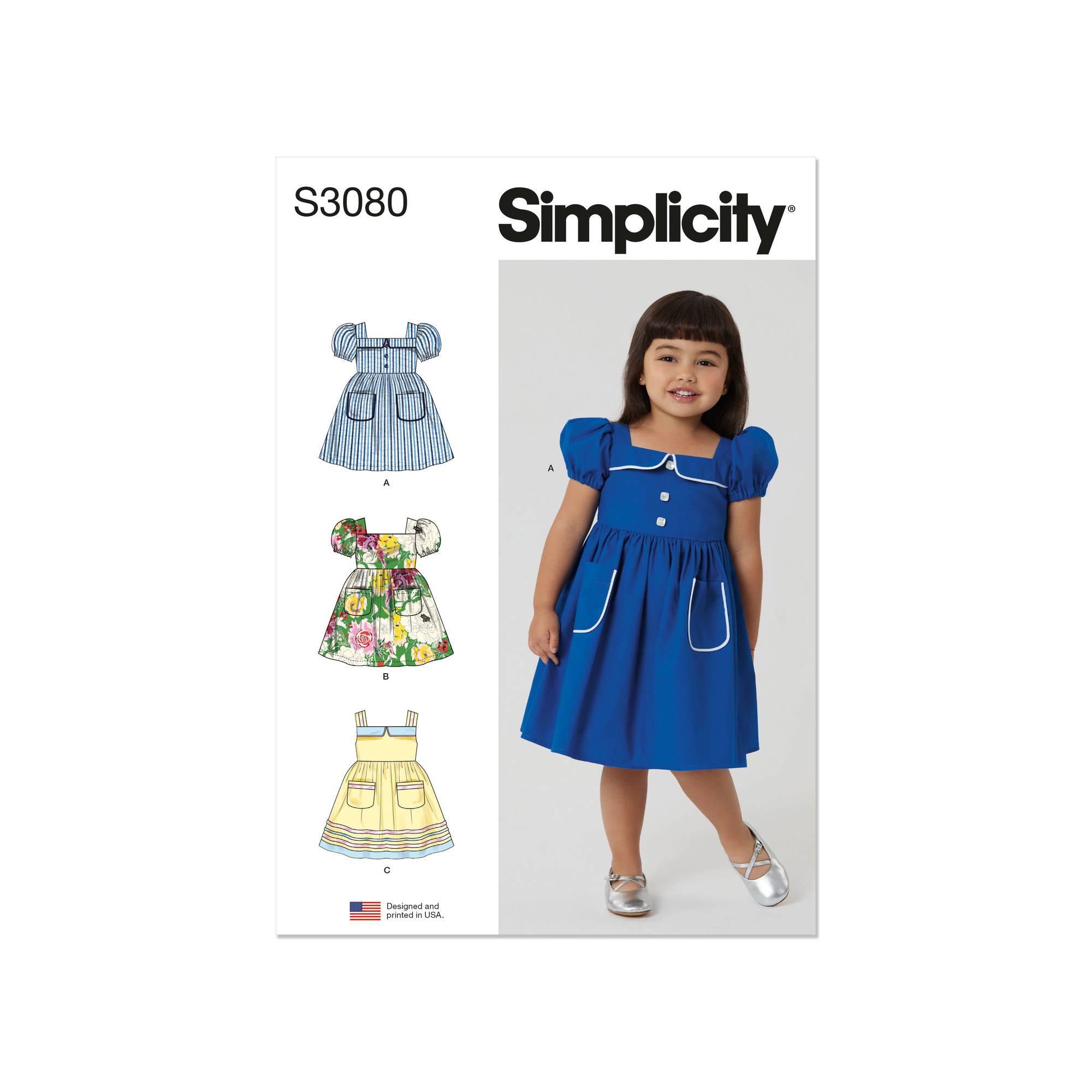 Simplicity Toddler Dress Sewing Pattern S3080