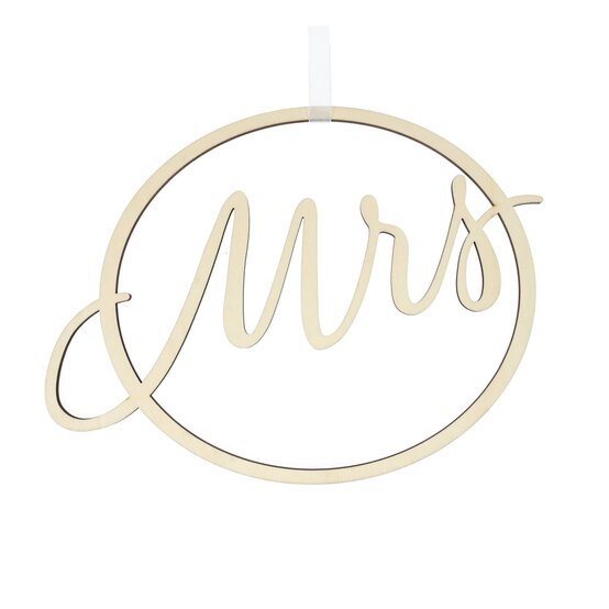 Wooden Mrs Chair Sign