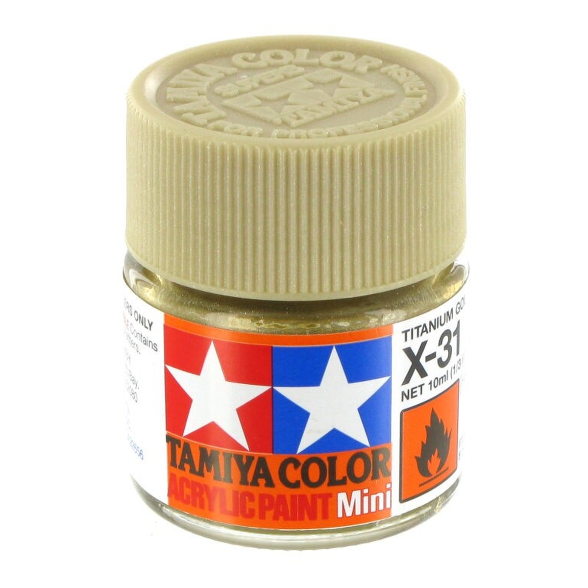 Tamiya Colour Acrylic Paint X-31 Titan Gold 10ml