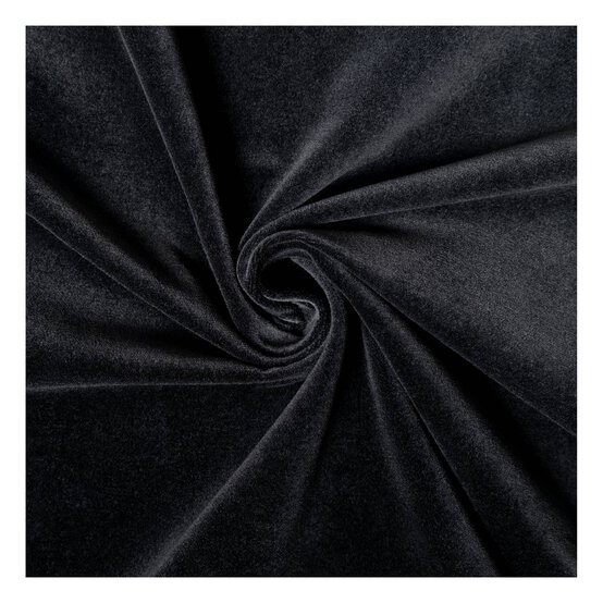 Black Cotton Velvet Fabric?by the Metre