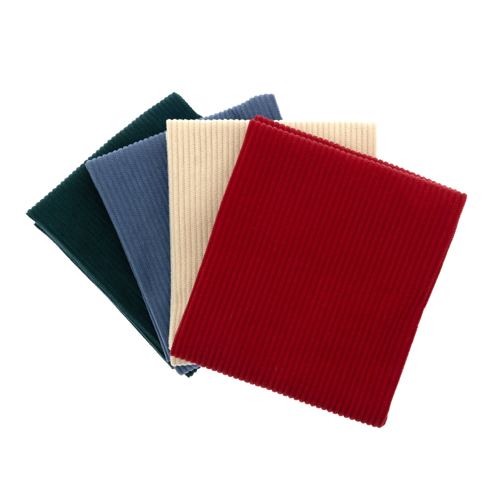 Corduroy Polyester Fat Quarters 4 Pack