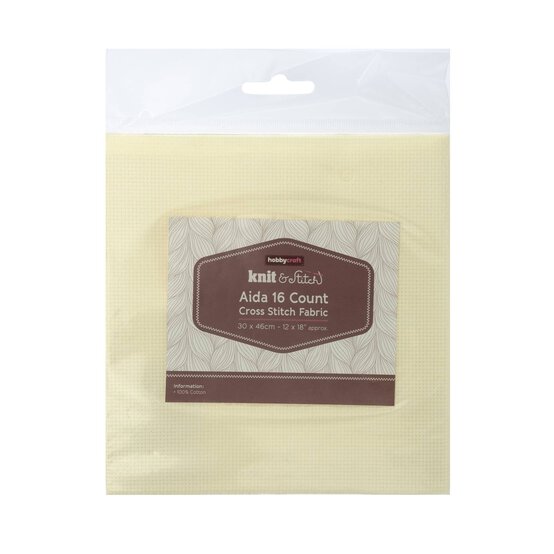 Ivory 16 Count Aida Fabric 30cm x 46cm