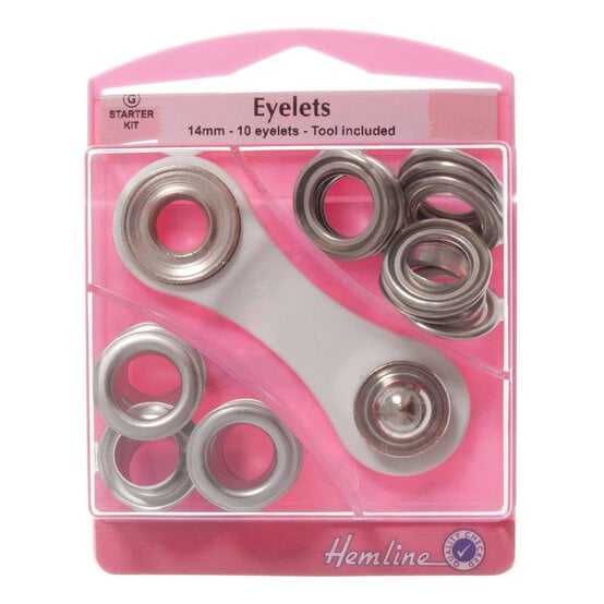 Hemline Eyelets Starter Kit 14mm 10 Pack