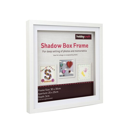 White Shadow Box Frame 30cm x 30cm