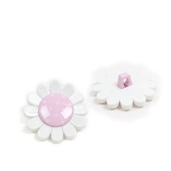 Hemline VioletNovelty Flower Button 2 Pack