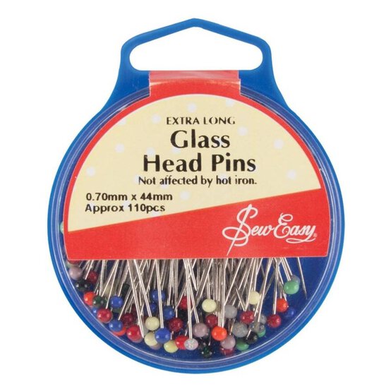 Sew Easy Glass Head Pins 3.8cm