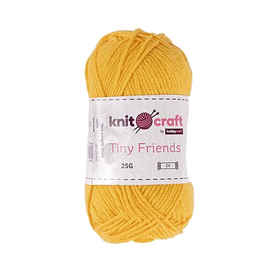 Knitcraft Yellow Tiny Friends Yarn 25g