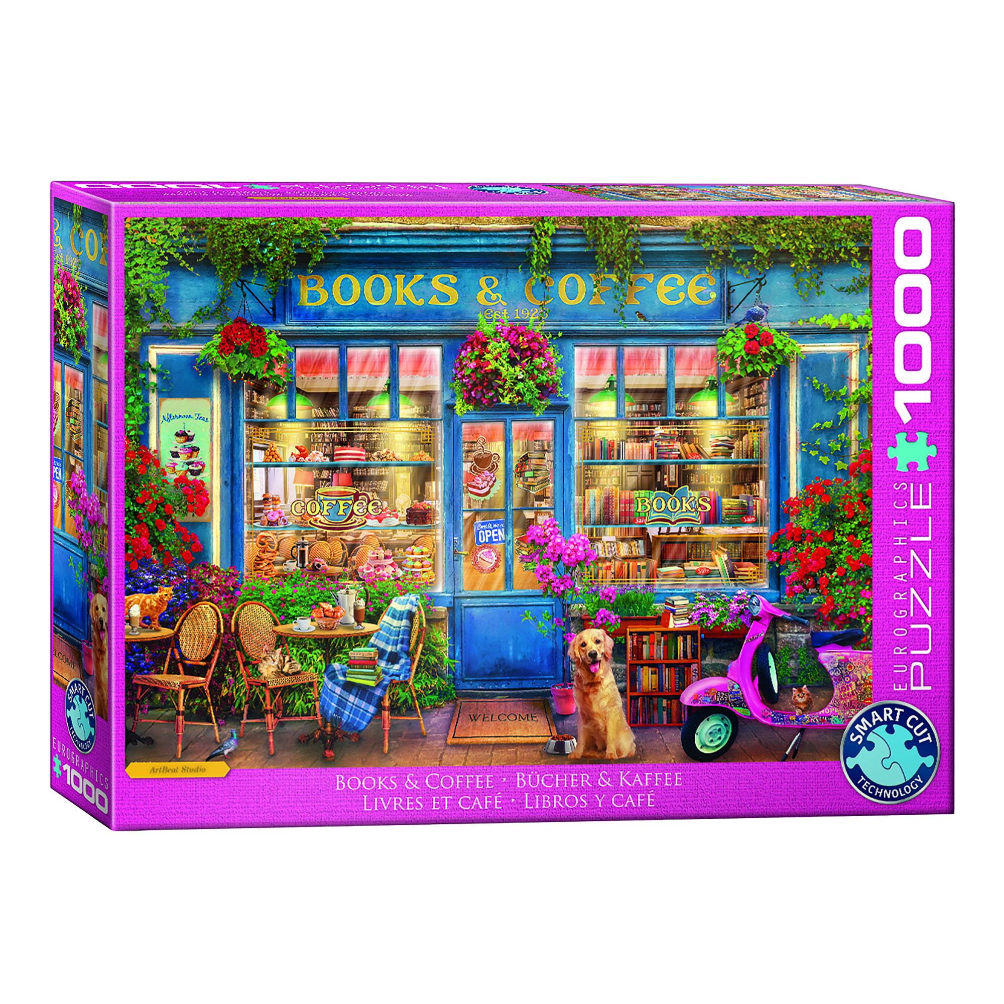 Eurographics Books and Coffee Jigsaw Puzzle 1000 Pieces