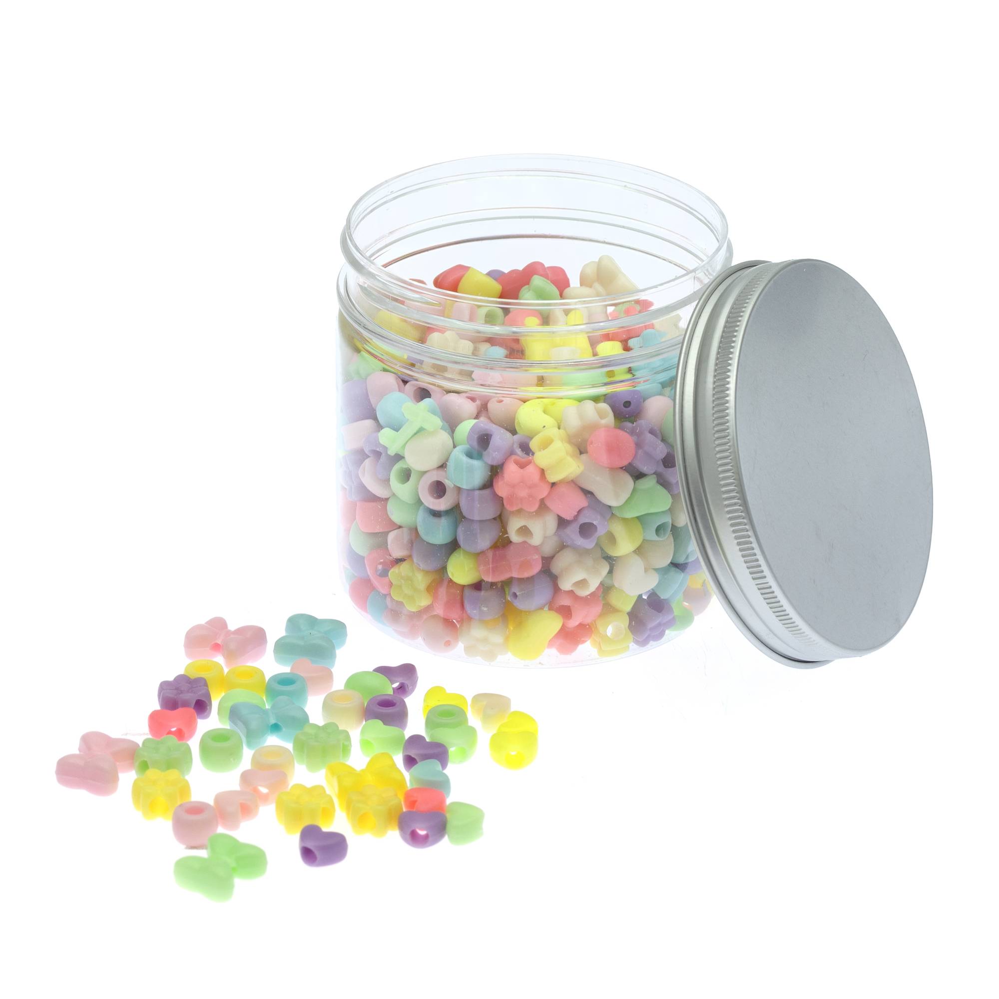 Bow, Heart and Flower Beads Tub 160g