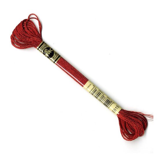 DMC Mouline Dark Red Ruby Light Effects Embroidery Thread 8m (E815)