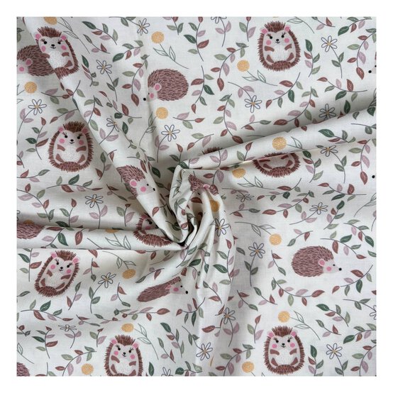 Bramble & Bumble Hedgehog Cotton Fabric by the Metre